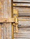 Background texture old wooden door with broken paint Royalty Free Stock Photo