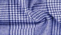 Background texture, pattern. The fabric is thick, warm with a checkered pattern, blue. Stop. You made the right choice by