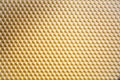 Background texture and pattern of a section of wax honeycomb Royalty Free Stock Photo