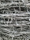 Pile of barbed wire background