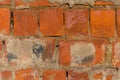 Background texture of red brick Royalty Free Stock Photo