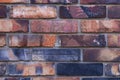 Background texture of red burnt brick wall,masonry house Royalty Free Stock Photo