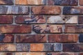 Background texture of red burnt brick wall,masonry house Royalty Free Stock Photo