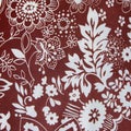 Background texture red fabric floral pattern Royalty Free Stock Photo