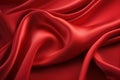 Background, texture, red silk fabric, fabric folds. Background for the site. AI generative Royalty Free Stock Photo
