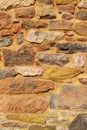 Background texture - rustic mortared stone wall Royalty Free Stock Photo