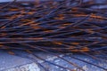 Background texture of rusty iron wire Royalty Free Stock Photo