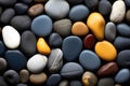 background texture set of different stones pebbles. geology and minerals Royalty Free Stock Photo