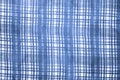 background texture. silk fabric checkered blue white Soft with a