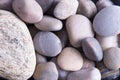 Background texture of smooth oceanic stones Royalty Free Stock Photo