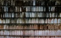 Background texture stained stucco old black gray. White brick wall background color in a rustic room. Grungy rust block of stone. Royalty Free Stock Photo