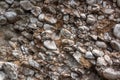 Background texture from stones in crumbling rock.