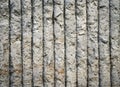 Vertical grooved concrete wall