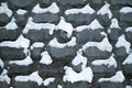 Snowy stonework Royalty Free Stock Photo