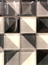 Background, texture, wall tiles black and white mosaic Royalty Free Stock Photo