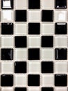 Background, texture, wall tiles black and white mosaic Royalty Free Stock Photo