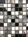 Background, texture, wall tiles black and white mosaic Royalty Free Stock Photo