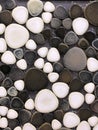 Background, texture, wall tiles black and white mosaic Royalty Free Stock Photo