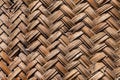 Background texture of woven bamboo thatch Royalty Free Stock Photo