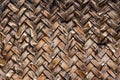 Background texture of woven bamboo thatch Royalty Free Stock Photo