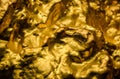 Background or texture from a yellow natural stone. Minerals and crystals. Unusual form. Gold. Royalty Free Stock Photo