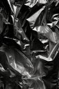 Background textured abstract garbage crumpled bag wrinkled surface black plastic background