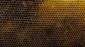 Background, textured black and yellow honeycombs. Bee honey frame, honeycomb wax. Beekeeping.