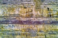 Background of textured layers of earth, sedimentary minerals and stones. Mining underground geological strata rock or