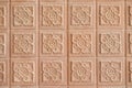 Background of Thai art style brick wall Royalty Free Stock Photo