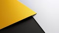 Background of three colors modern design, black, white and yellow. Exuberant 3D illustration.