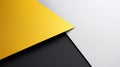 Background of three colors modern design, black, white and yellow. Exuberant 3D illustration.