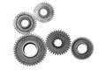 The gear wheels with cogs Royalty Free Stock Photo