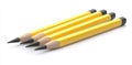On the background, three yellow pencils are arranged in parallel, creating a visually appealing representation of back Royalty Free Stock Photo