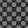 Background tile with fine lace patterns in white and black Royalty Free Stock Photo