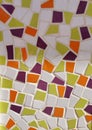 A background of tiles in orange and green tones Royalty Free Stock Photo