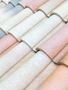 Background tiles roof classic style roofing material texture pattern on new roman tile actual house Royalty Free Stock Photo