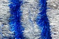 Background of tinsel blue and silver Royalty Free Stock Photo