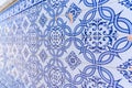 Blue tiled portuguese background