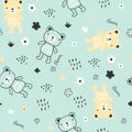 Background with toy bear for children