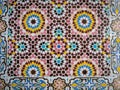 Background of a traditional Moroccan mosaic with interesting patterns Royalty Free Stock Photo