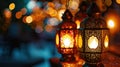 Eid al-Adha Night Lanterns Background