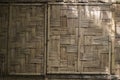 Background of a  traditional woven bamboo mat wall Royalty Free Stock Photo