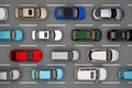 Background of traffic of cars on road from top view