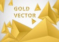 Triangle gold elements background