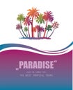 Background with Tropical Paradise.