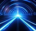 Background tunnel urban blue speed night light background motion futuristic abstract fast Royalty Free Stock Photo