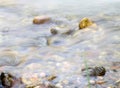 Background of turbulent water in the mountain river Royalty Free Stock Photo