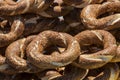 Background with Turkish bagels simit, Royalty Free Stock Photo