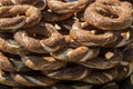 Background with Turkish bagels simit, Royalty Free Stock Photo