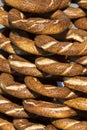 Background with Turkish bagels simit Royalty Free Stock Photo